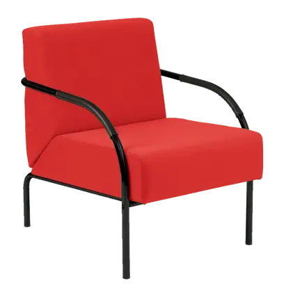 SPA 1 černý lak, látka SUE S 2 - látka červená